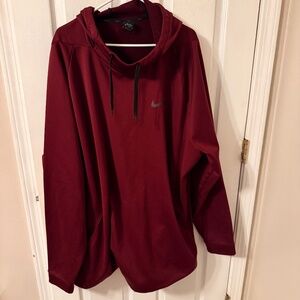 Men's Nike Therma Fleece Pullover Hoodie - 4XLT - Maroon/Burgundy